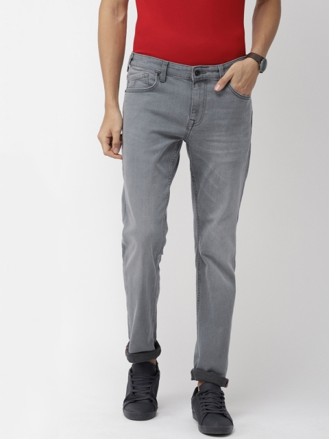 

Indian Terrain Men Grey Solid Brooklyn Slim Fit Mid-Rise Clean Look Jeans
