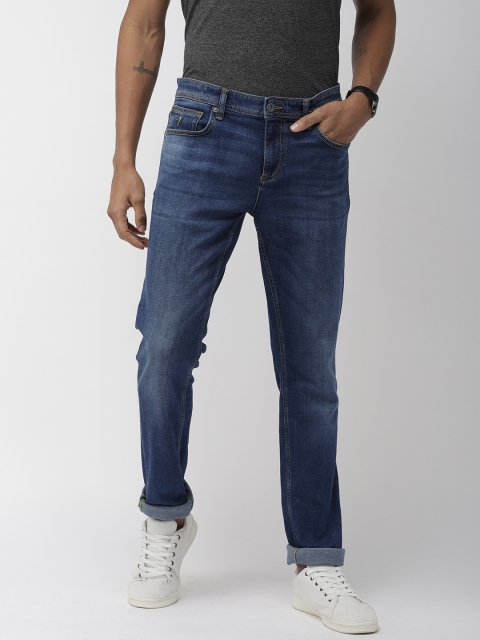 

Indian Terrain Men Navy Blue Regular Fit Mid-Rise Clean Look Stretchable Jeans
