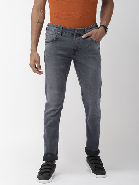

Indian Terrain Men Light Grey Skinny Fit Mid-Rise Clean Look Jeans