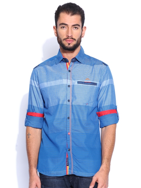 

Freehand Blue Checked Casual Shirt