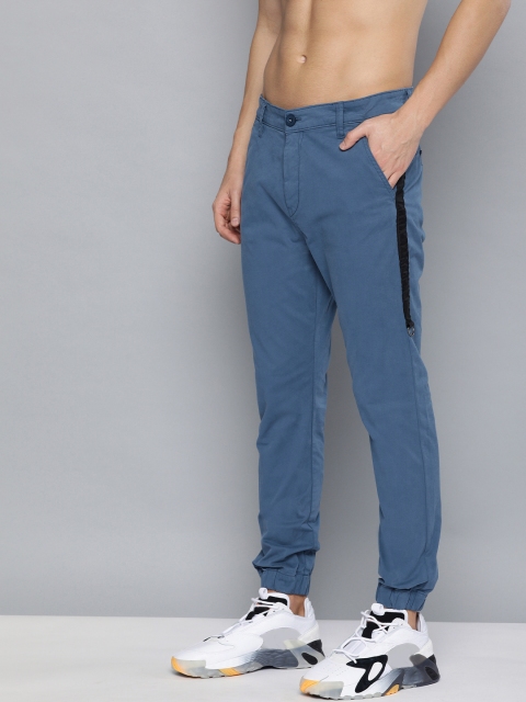 

HERE&NOW Men Blue Regular Fit Solid Chino Joggers