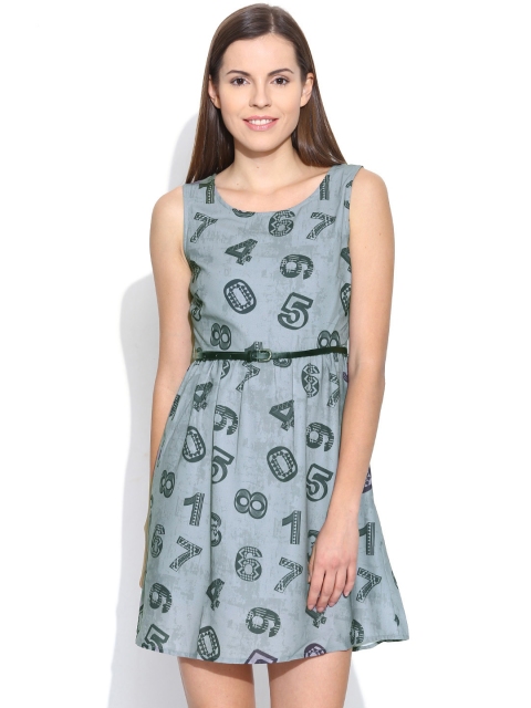 

Vero Moda Grey Printed Fit & Flare Dress