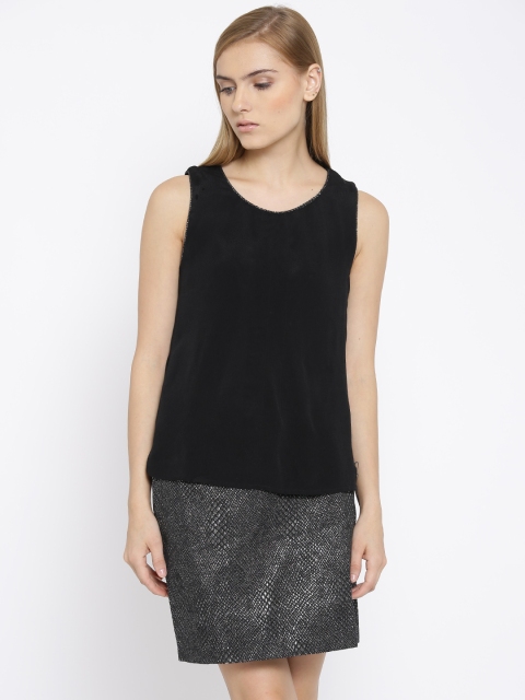 

Vero Moda Black & Grey Shimmer Layered Shift Dress