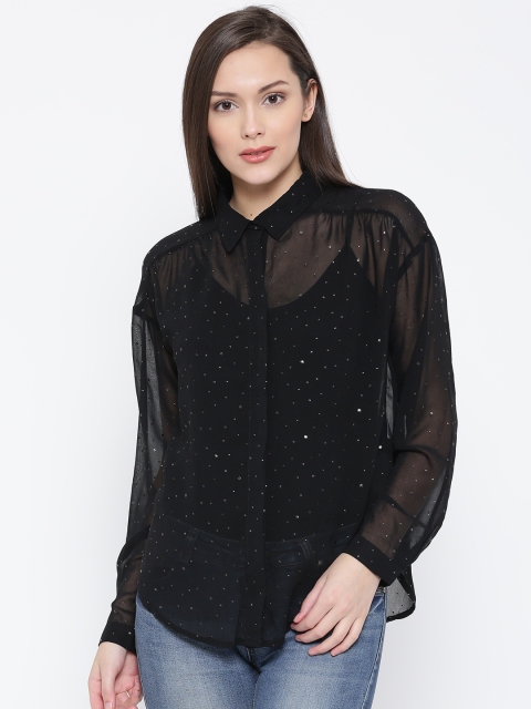 

Vero Moda Black Sheer Shimmer Shirt