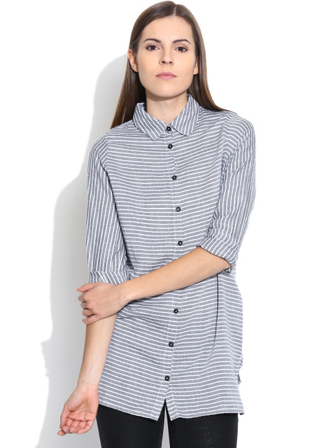 

Vero Moda Grey Striped Tunic Shirt