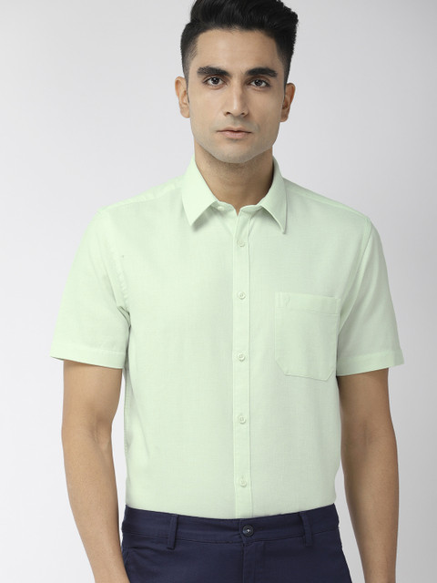 

Indian Terrain Men Lime Green Slim Fit Self Design Casual Shirt
