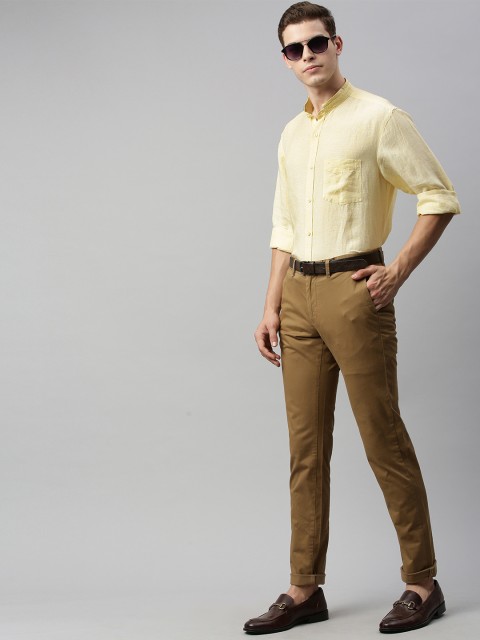 

Indian Terrain Men Yellow Regular Fit Solid Casual Shirt
