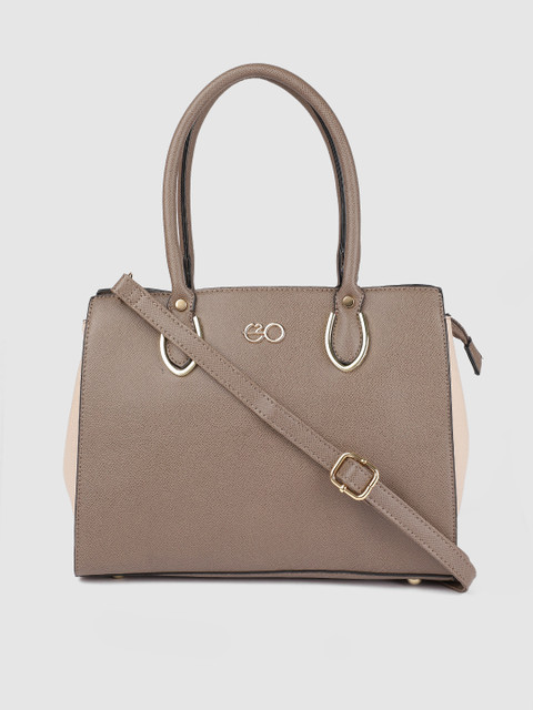

E2O Brown Textured Handheld Bag