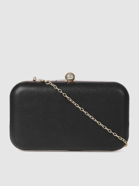 

E2O Black Textured Clutch