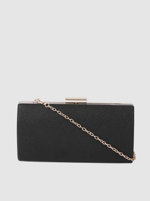 

E2O Black Textured Clutch