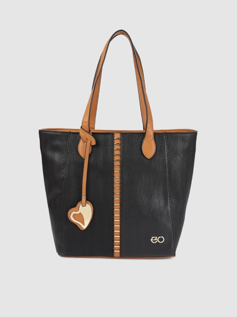 

E2O Black Solid Shoulder Bag