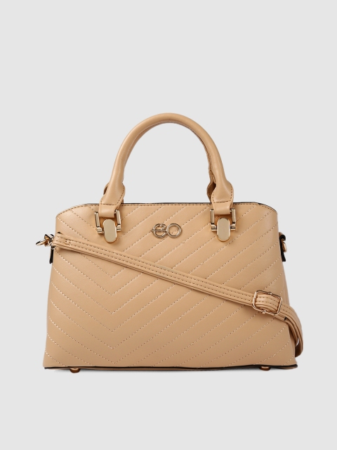 

E2O Beige Solid Handheld Bag