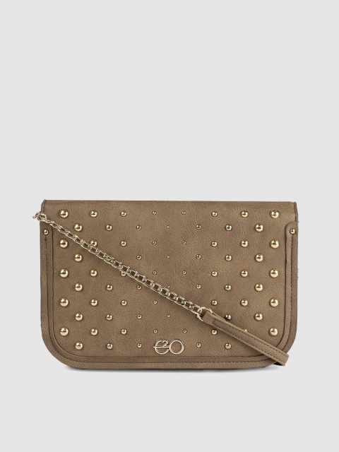 

E2O Khaki Brown Solid Sling Bag