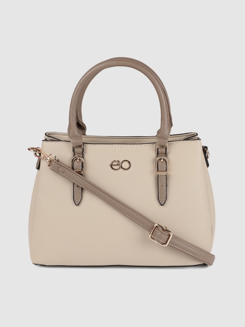 

E2O Beige Solid Handheld Bag