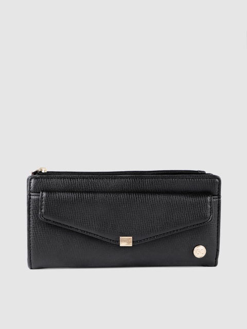 

E2O Women Black Solid Two Fold Wallet