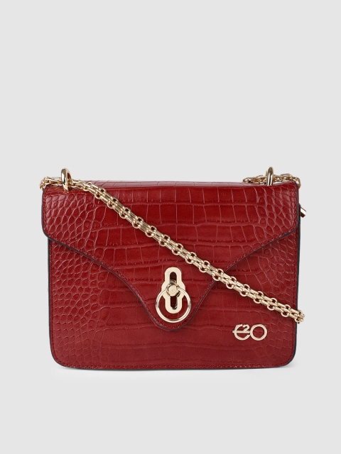 

E2O Red Textured Sling Bag