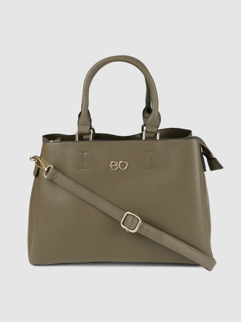 

E2O Olive Green Solid Handheld Bag