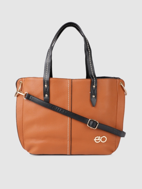 

E2O Brown Solid Handheld Bag