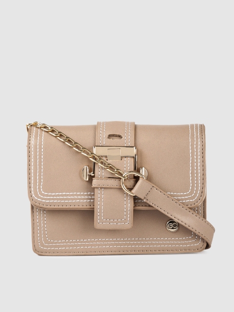 

E2O Beige Solid Sling Bag