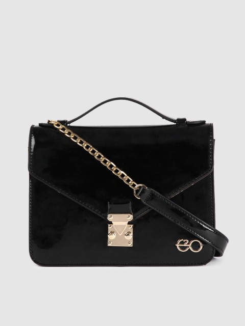 

E2O Black Solid Satchel