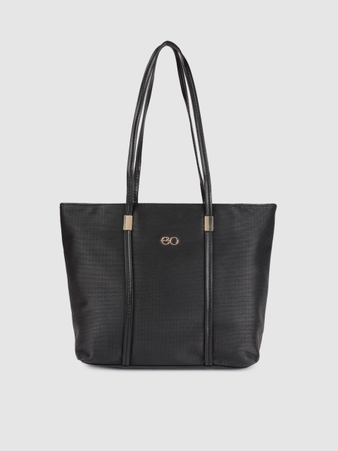 

E2O Black Solid Shoulder Bag