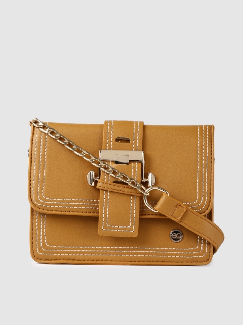 

E2O Yellow Solid Sling Bag