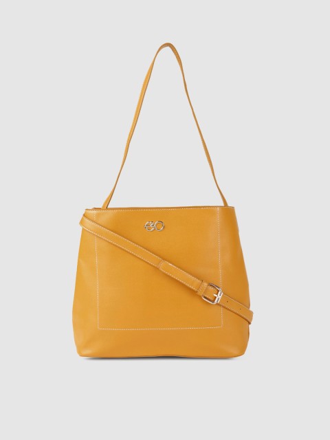 

E2O Mustard Yellow Solid Shoulder Bag