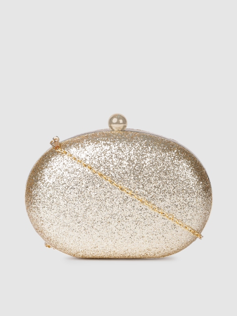 

E2O Gold-Toned Embellished Box Clutch