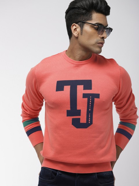 

Indian Terrain Men Pink Printed Sweatshirt