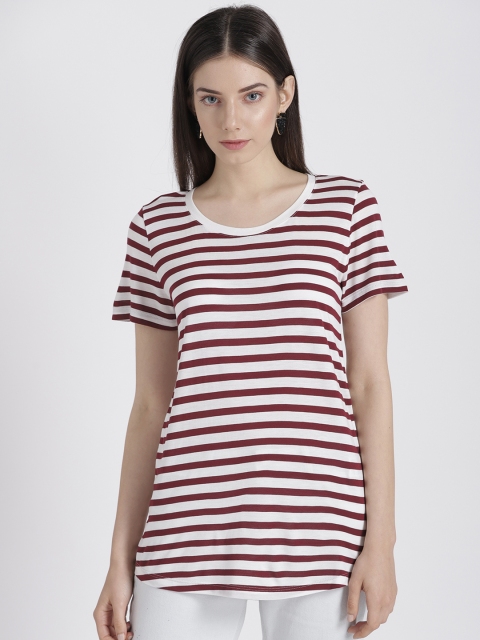 

GAP Women's Modern Stripe Crewneck T-Shirt, White