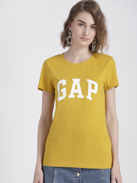 

GAP Women's Logo Crewneck T-Shirt, Mustard