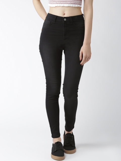 

Flying Machine Women Black Regular Fit High-Rise Clean Look Stretchable Jeans