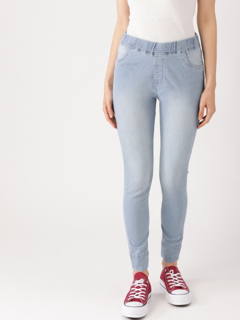 

DressBerry Women Blue Washed Jeggings