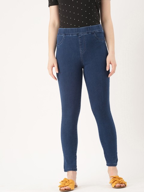 

DressBerry Women Blue Regular Fit Solid Jeggings