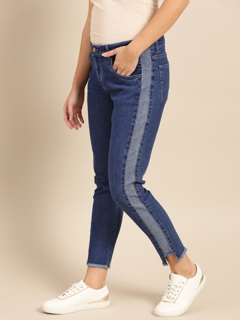 

DressBerry Women Blue Skinny Fit Mid-Rise Clean Look Stretchable Ankle Length Jeans