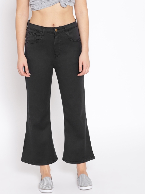 

DressBerry Women Black Flared Mid-Rise Clean Look Stretchable Jeans
