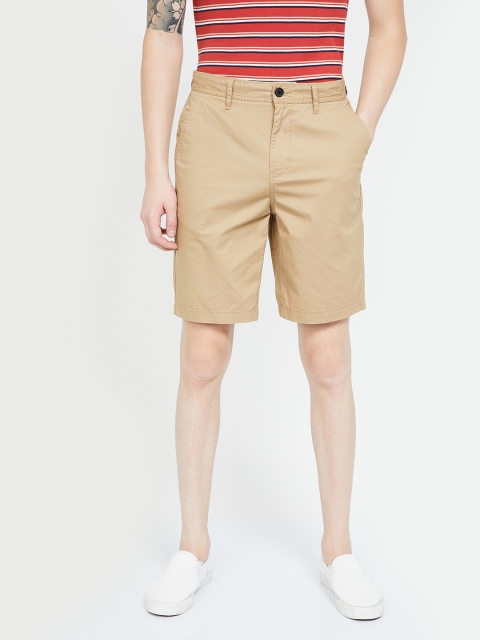 

Fame Forever by Lifestyle Men Beige Solid Regular Fit Regular Shorts