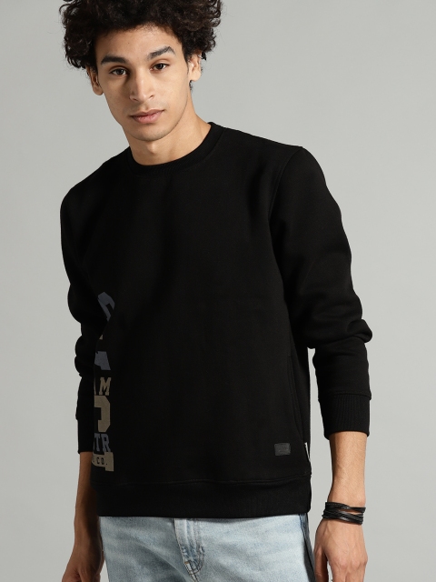 

Roadster Men Black Printed Detail Sweatshirt