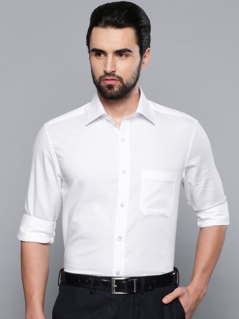 

Louis Philippe Men White Classic Regular Fit Self Checked Formal Shirt