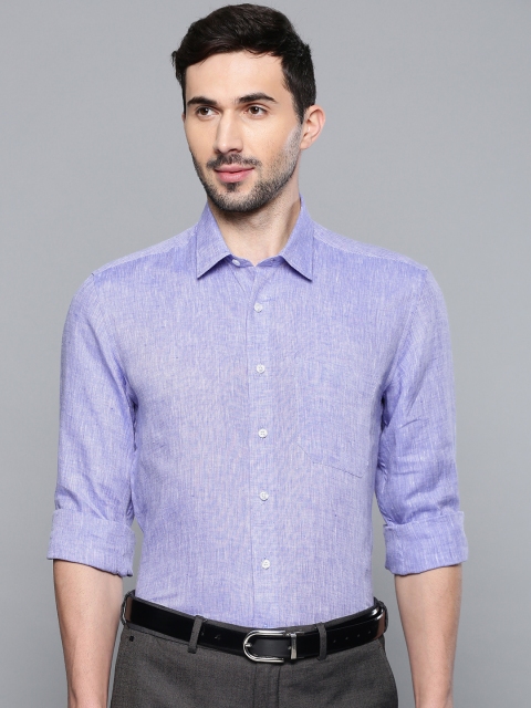 

Louis Philippe Men Blue Slim Fit Solid Formal Shirt