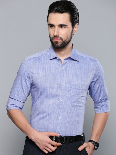 

Louis Philippe Men Blue Classic Regular Fit Solid Formal Shirt