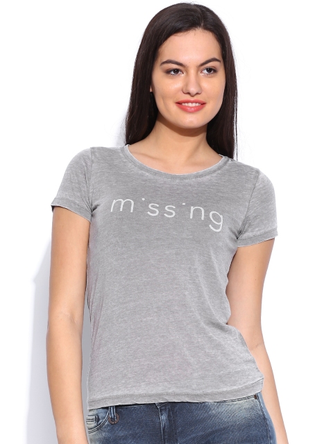

ONLY Grey Printed T-shirt