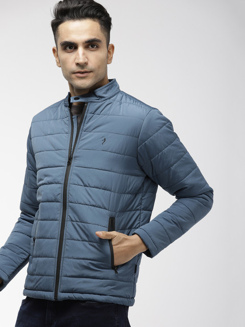 

Indian Terrain Men Blue Solid Insulator Padded Jacket