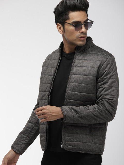 

Indian Terrain Men Black Solid Puffer Jacket