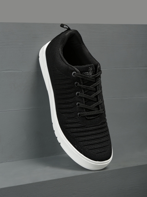 

WROGN Men Black Textured Sneakers