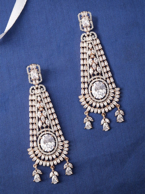 

Rubans Rose Gold & White Classic Drop Earrings