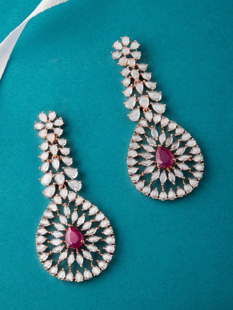

Rubans Gold-Toned Classic Drop Earrings