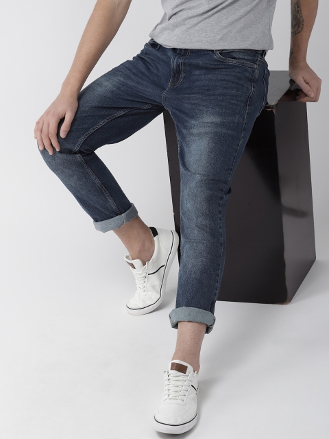 

Mast & Harbour Men Navy Blue Skinny Fit Mid-Rise Clean Look Stretchable Jeans