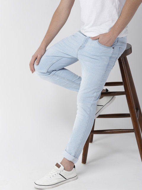 

Mast & Harbour Men Blue Tapered Fit Mid-Rise Clean Look Stretchable Jeans