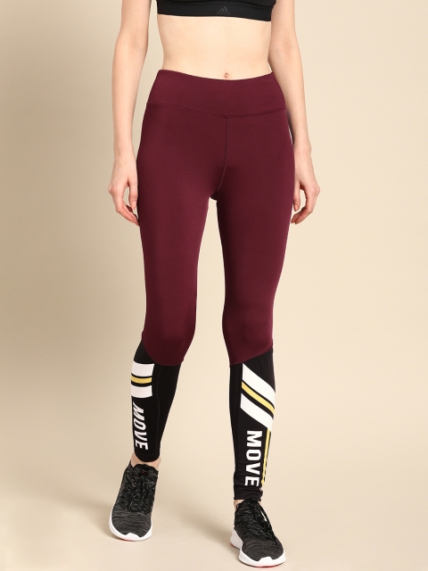

DressBerry Women Burgundy & Black Colourblocked Tights